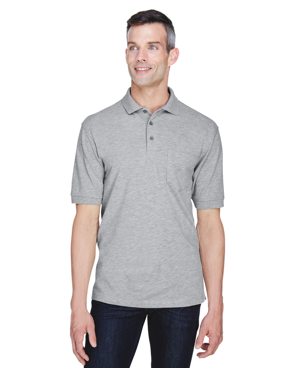 Harriton® Men's Easy Blend™ Polo with Pocket