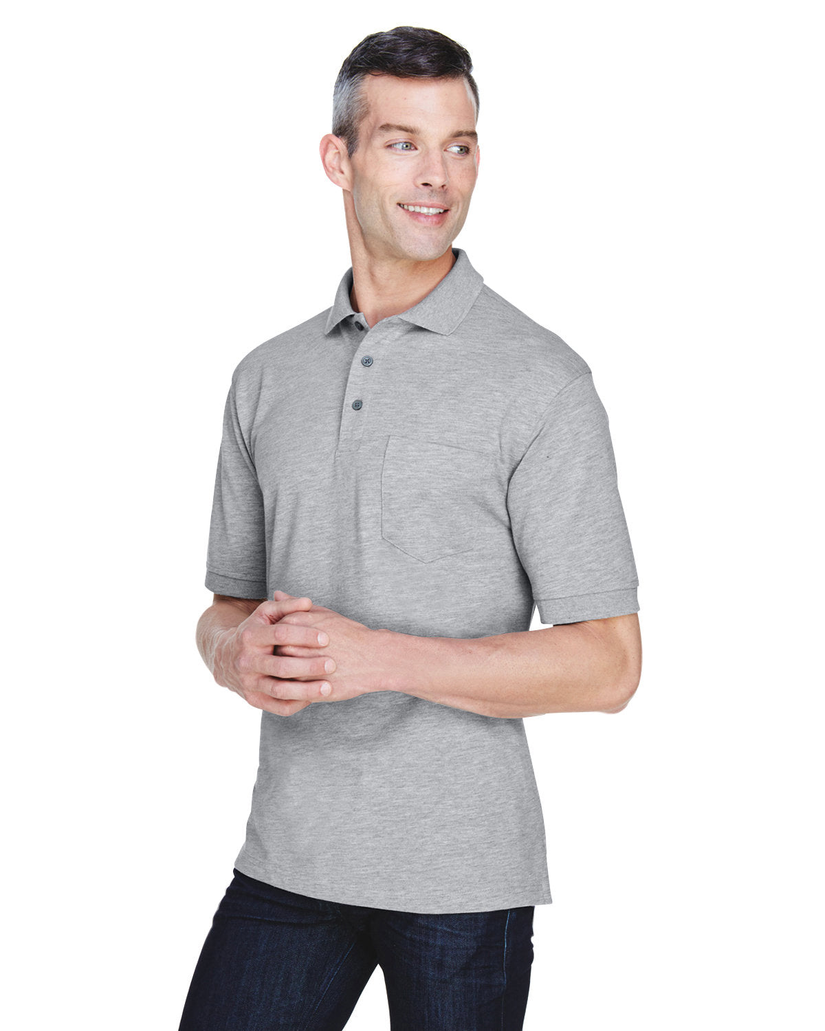 Harriton® Men's Easy Blend™ Polo with Pocket