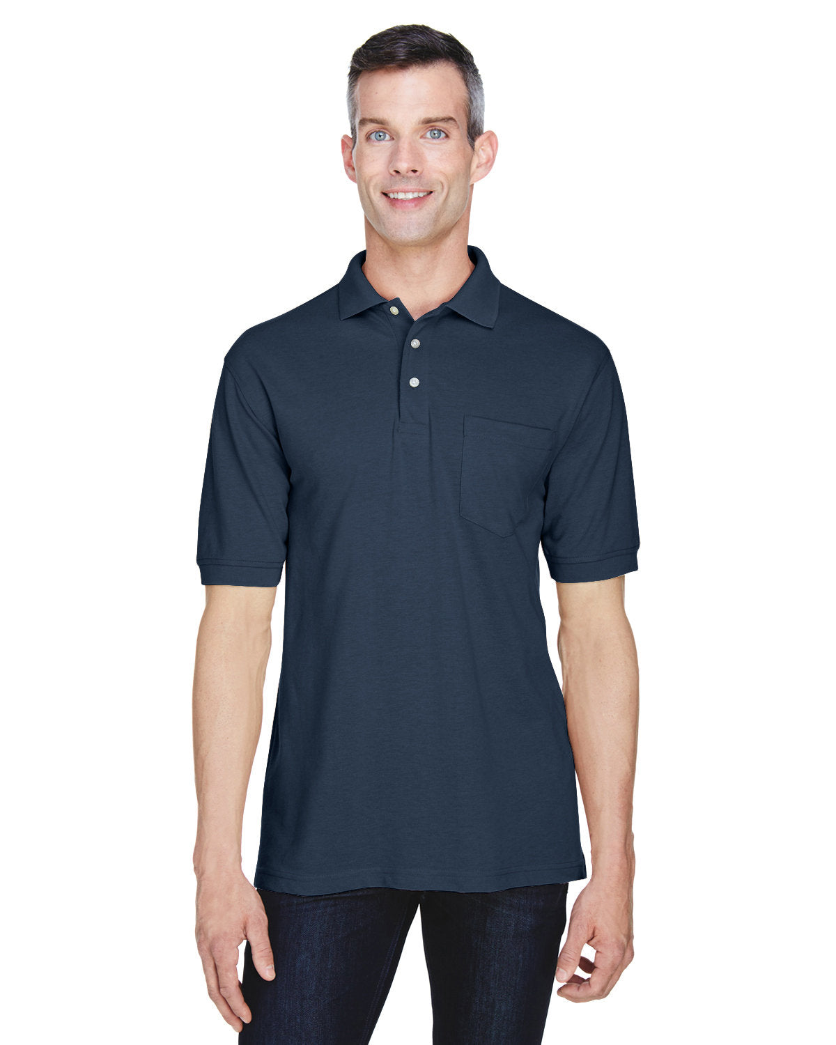 Harriton® Men's Easy Blend™ Polo with Pocket