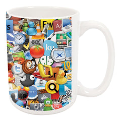 15oz White Ceramic Mug