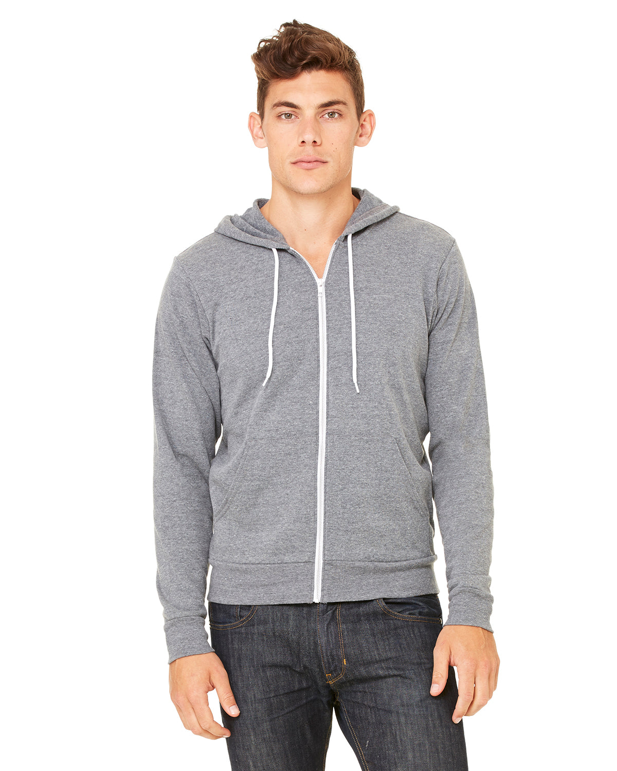 Bella+Canvas® Unisex Poly-Cotton Fleece Full-Zip Hoodie 3739