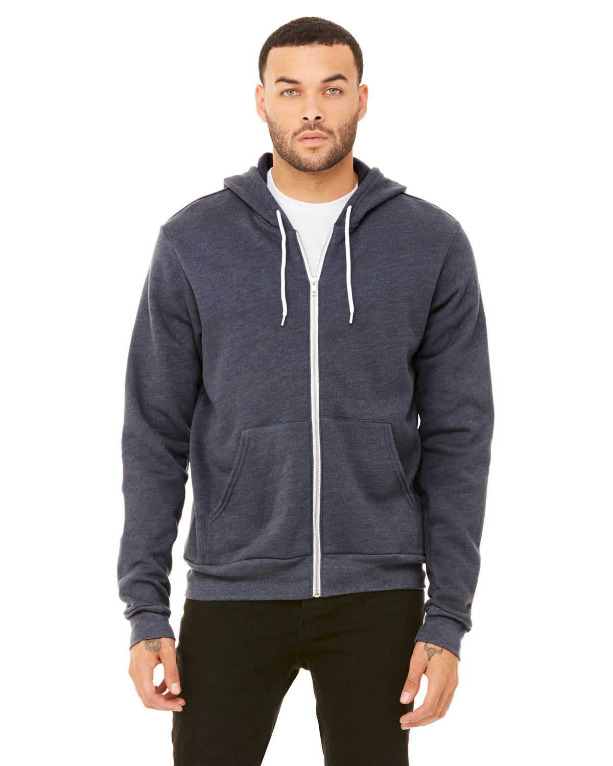 Bella+Canvas® Unisex Poly-Cotton Fleece Full-Zip Hoodie 3739