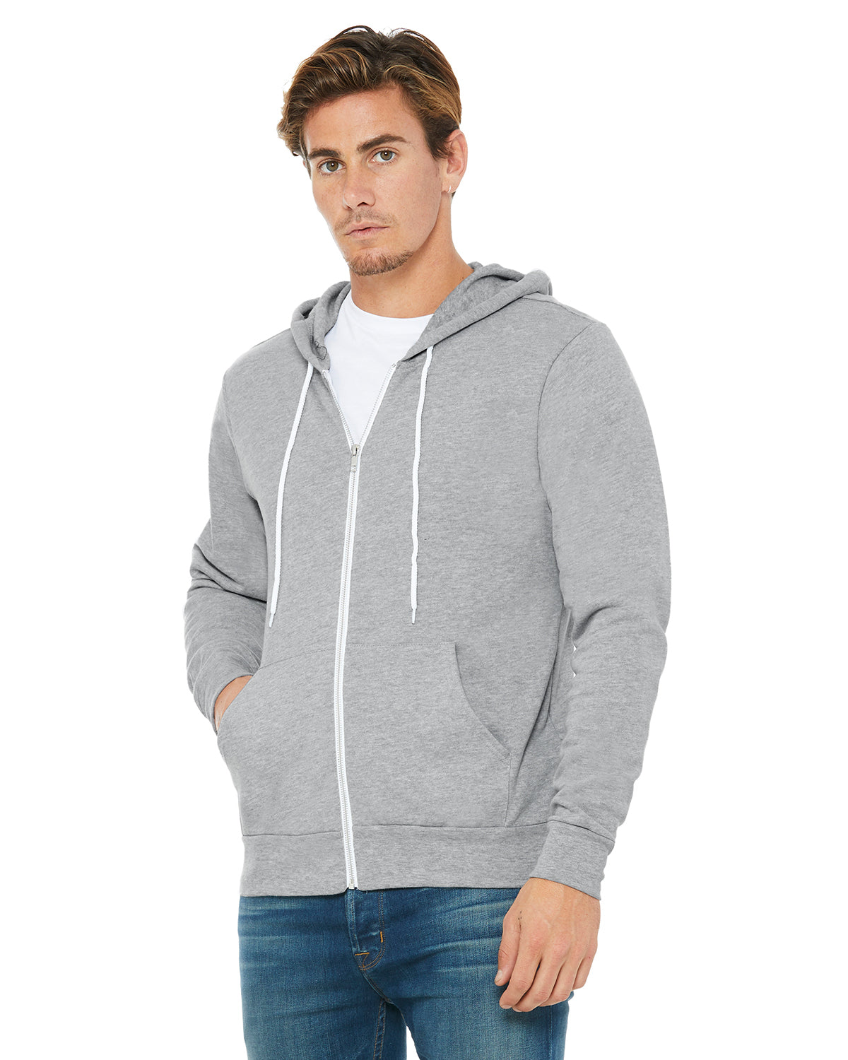 Bella+Canvas® Unisex Poly-Cotton Fleece Full-Zip Hoodie 3739