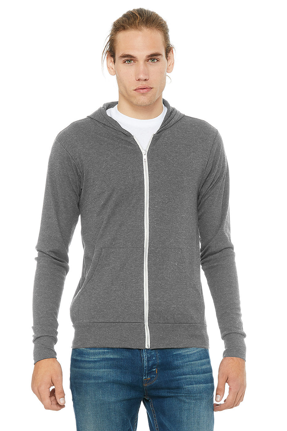 Bella+Canvas® Unisex Triblend Full-Zip Lightweight Hoodie 3939