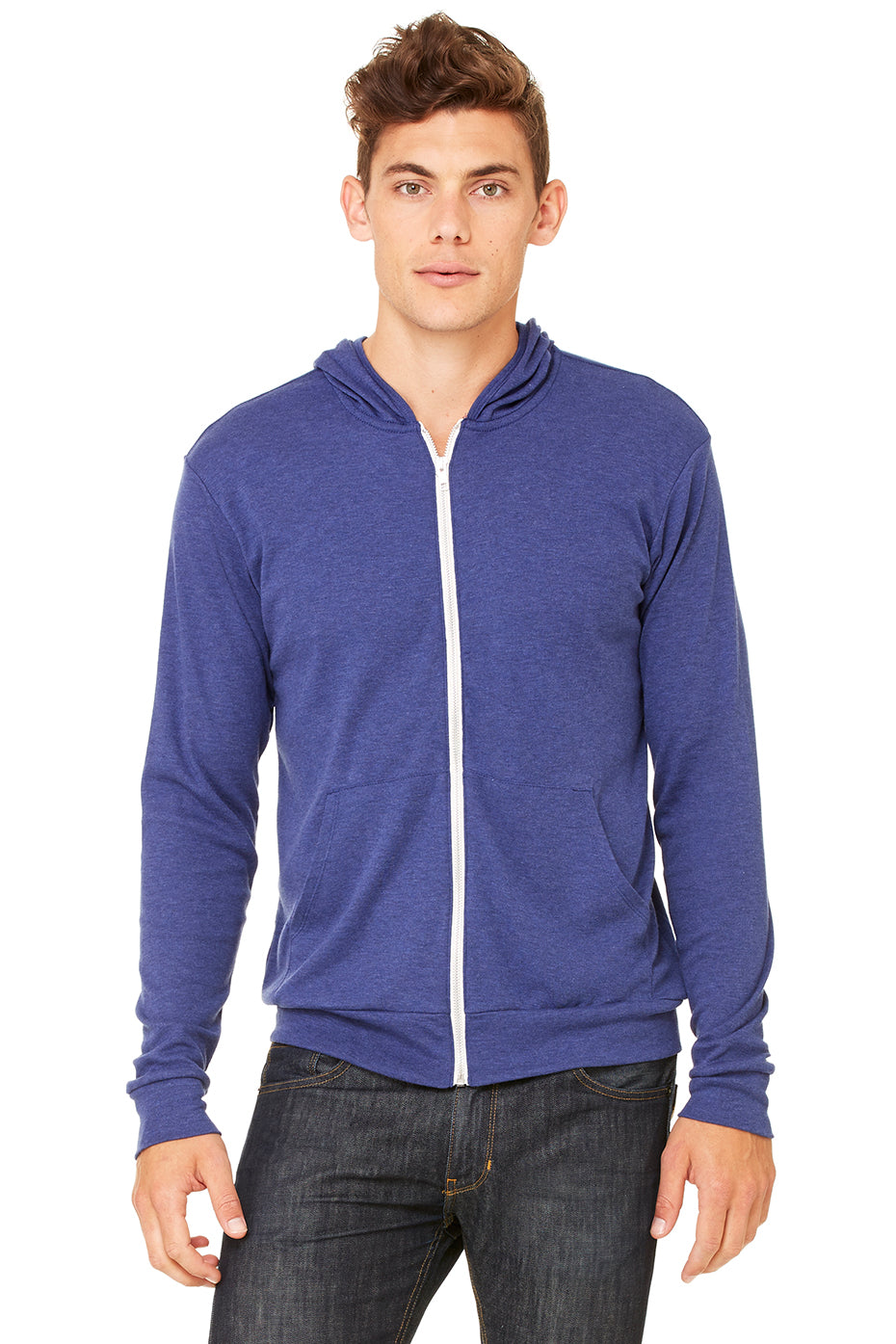 Bella+Canvas® Unisex Triblend Full-Zip Lightweight Hoodie 3939