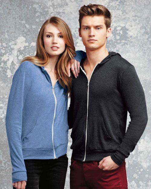 Bella+Canvas® Unisex Triblend Full-Zip Lightweight Hoodie 3939