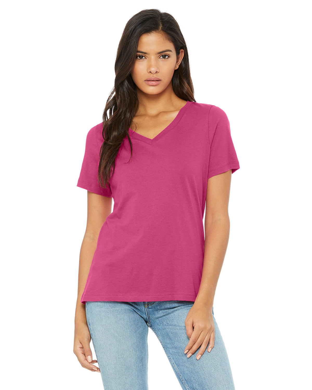 Bella+Canvas® Ladies' Relaxed Jersey Short-Sleeve V-Neck T-Shirt 6405