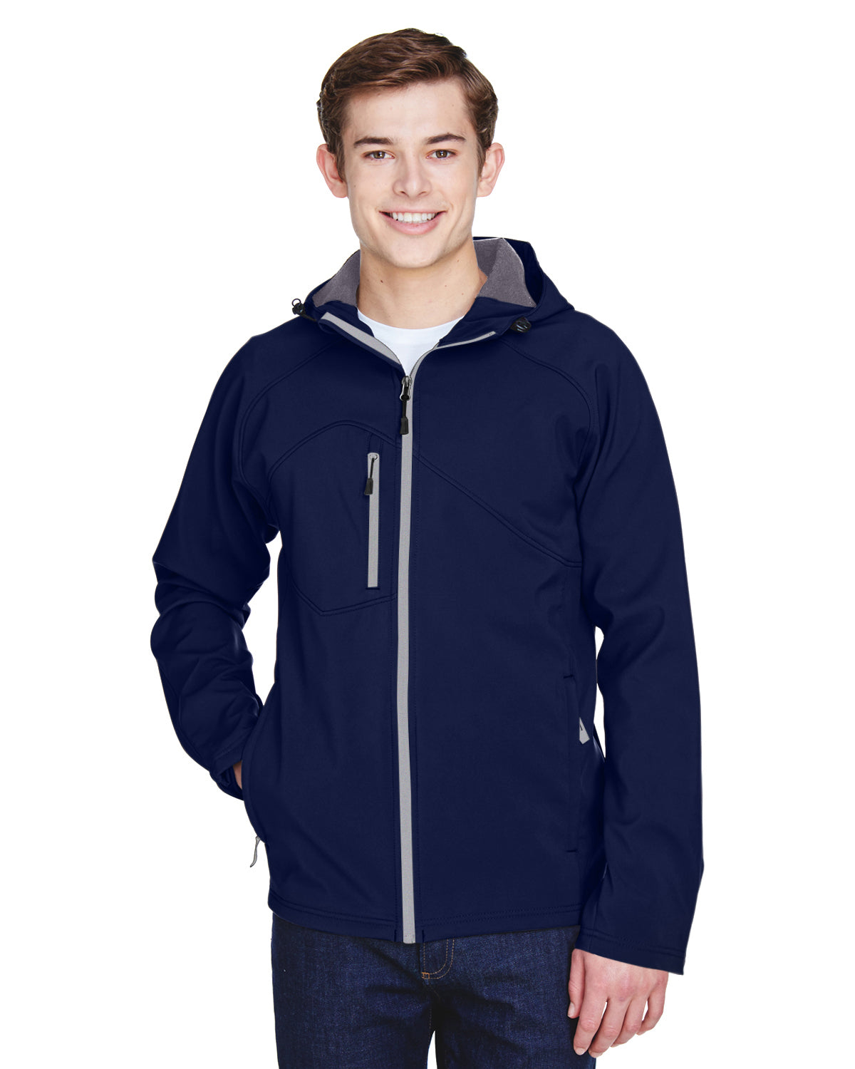 Ash City® North End Men's Prospect Two-Layer Fleece Bonded Soft Shell Hooded Jacket
