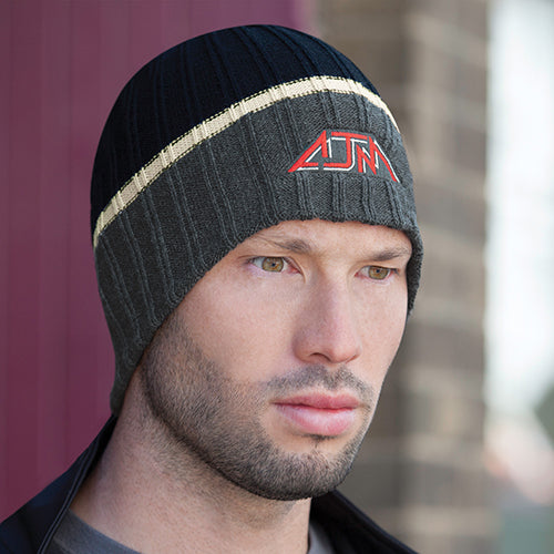 AJM AJM Acrylic Board Toque, Chunky Cable Knit 9J037M
