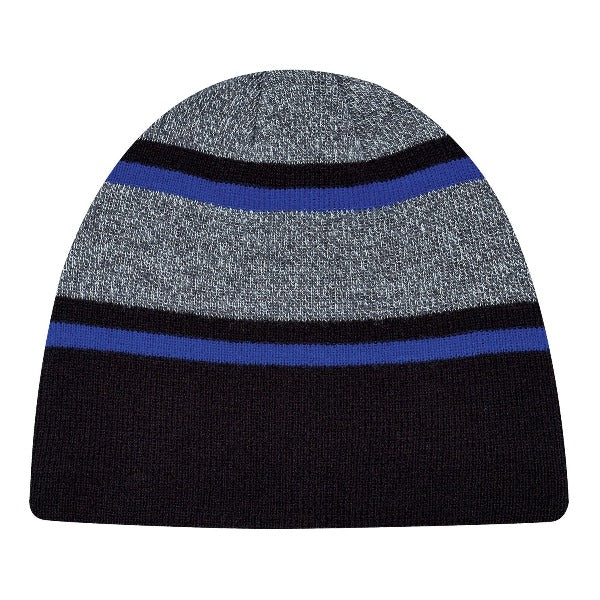 AJM Acrylic Board Toque, Heather/Stripe rib knit 9M039M