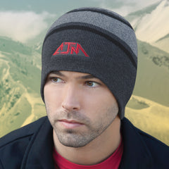 AJM Acrylic Board Toque, Heather/Stripe rib knit 9M039M