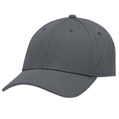 AJM Deluxe Polyester 6 Panel Constructed Contour Cap with elasticized sweatband