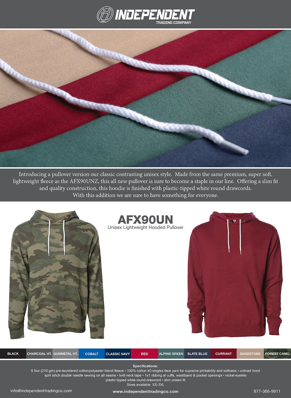 Independent Trading Unisex Pullover Hooded Sweatshirt