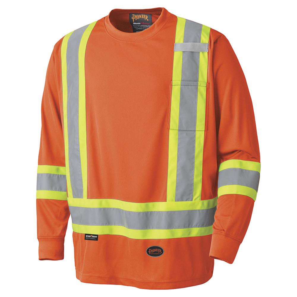 Pioneer® Hi-Viz Safety Long Sleeved Shirts Birdeye Poly 6995