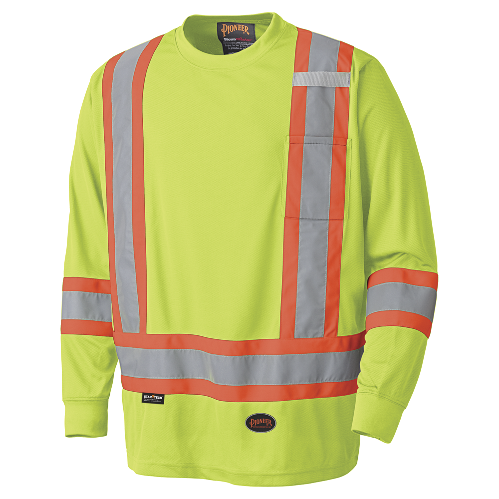 Pioneer® Hi-Viz Safety Long Sleeved Shirts Birdeye Poly 6995