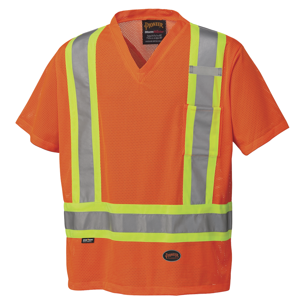 Pioneer® Hi-VizI Safety T-Shirt Poly Mesh Chest Pocket 5997