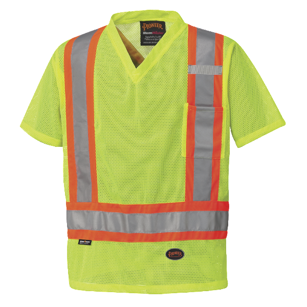 Pioneer® Hi-VizI Safety T-Shirt Poly Mesh Chest Pocket 5997