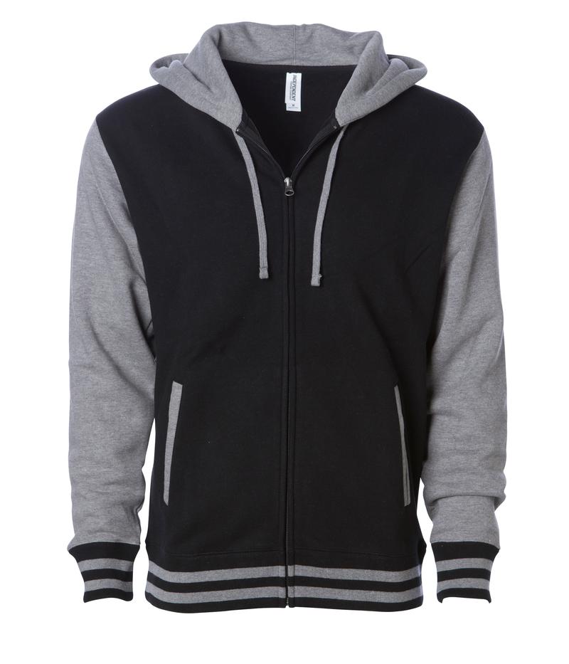 Independent Trading Unisex Varsity Zip Hood