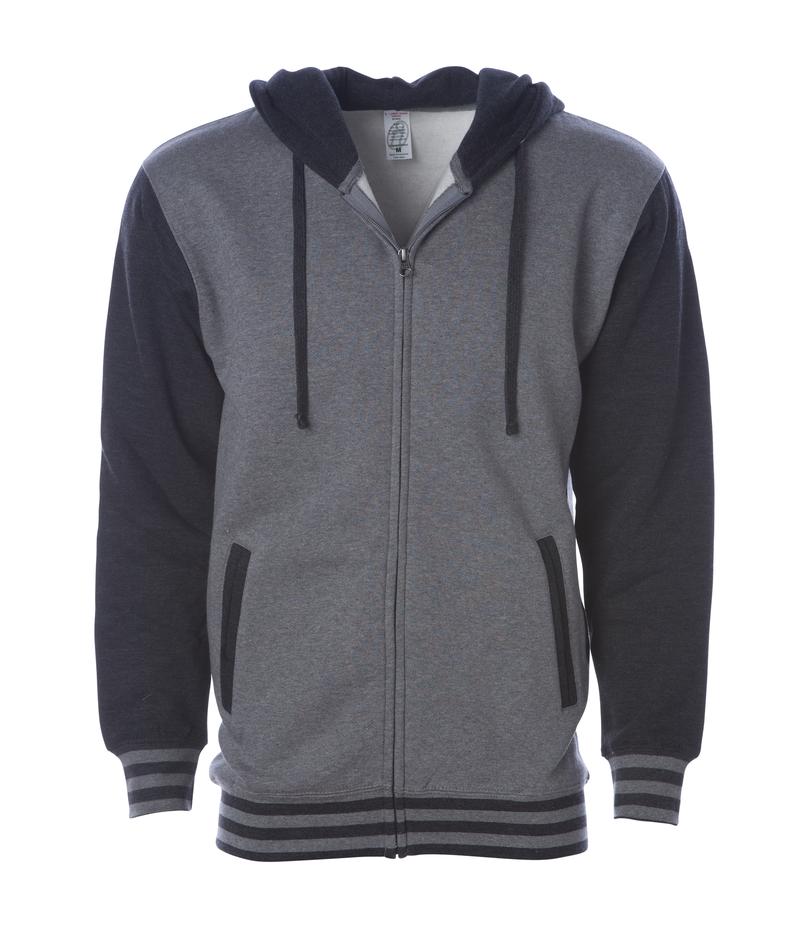 Independent Trading Unisex Varsity Zip Hood