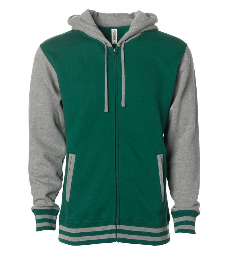 Independent Trading Unisex Varsity Zip Hood
