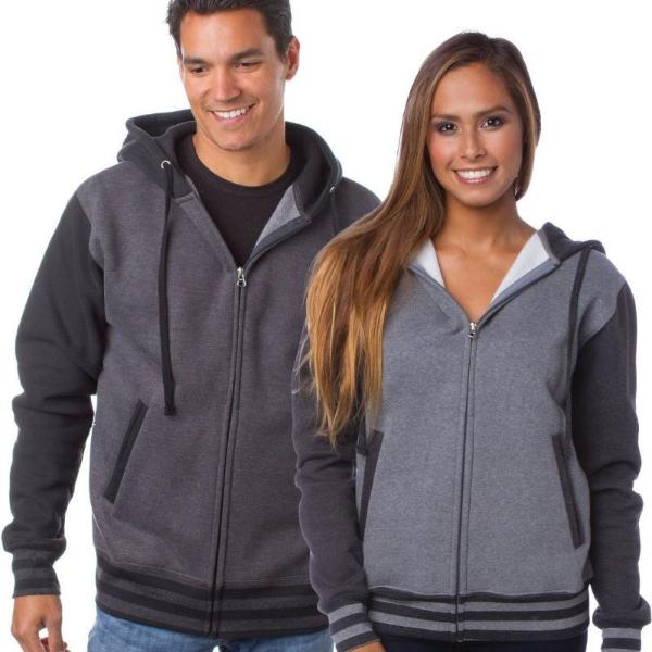 Independent Trading Unisex Varsity Zip Hood