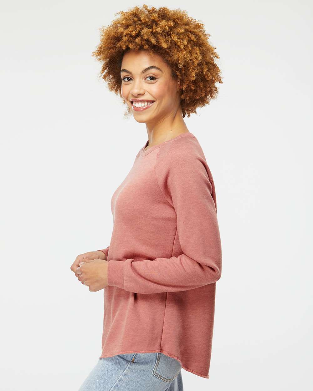 Independent Trading Co Women's California Wave Wash Crewneck Sweatshirt