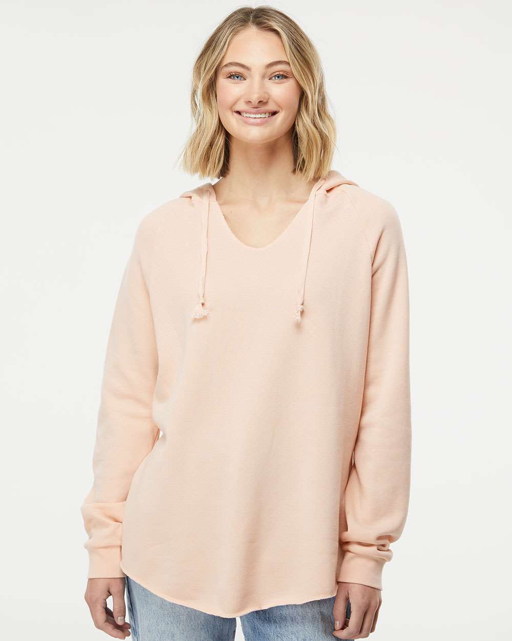 Independent Trading Women’s Lightweight California Wave Wash Hooded Sweatshirt - PRM2500