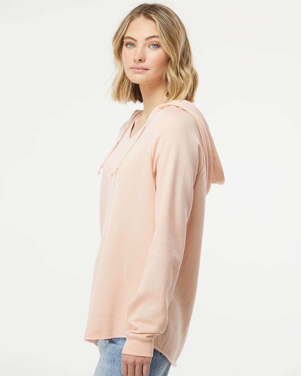 Independent Trading Women’s Lightweight California Wave Wash Hooded Sweatshirt - PRM2500