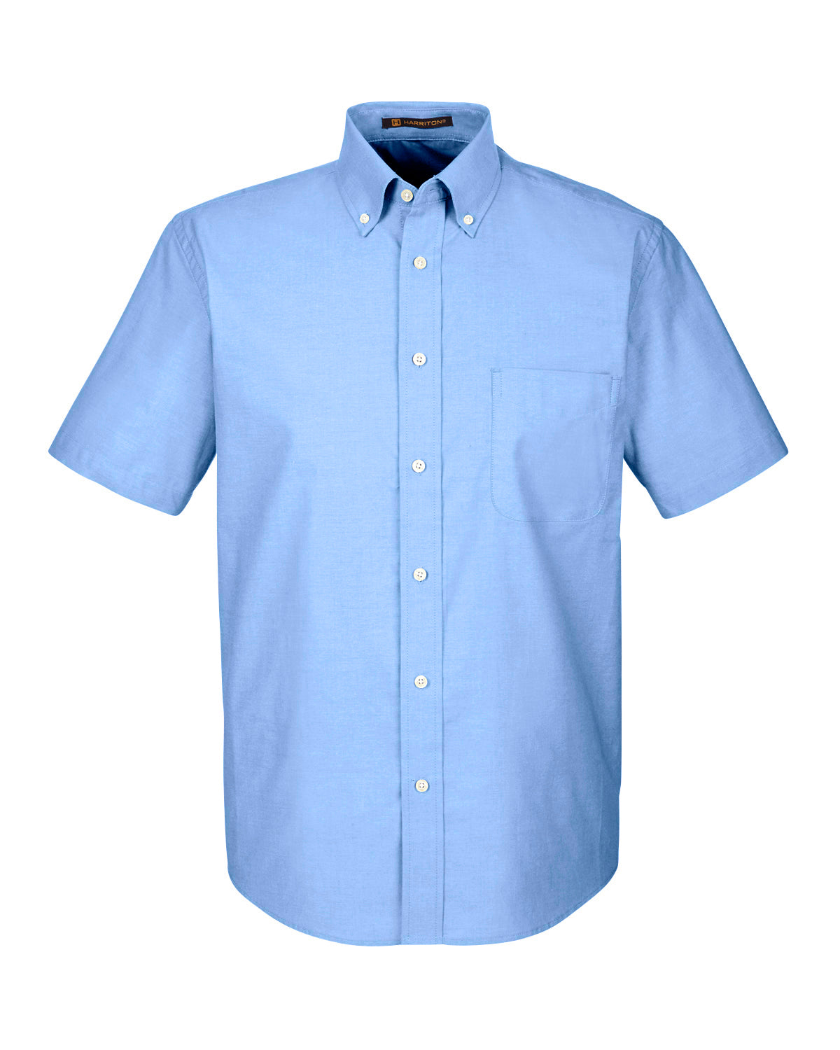 Harriton Men's Short-Sleeve Oxford with Stain-Release