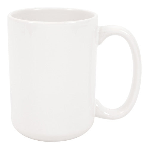 15oz White Ceramic Mug