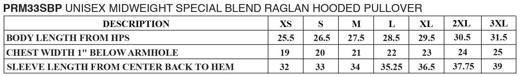 Independent Trading Unisex Special Blend Raglan Hooded Pullover