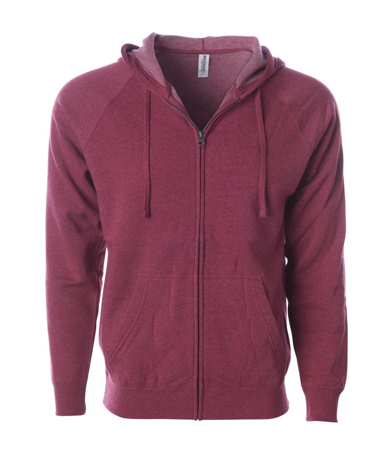 Independent Trading Unisex Special Blend Zip Hooded Raglan