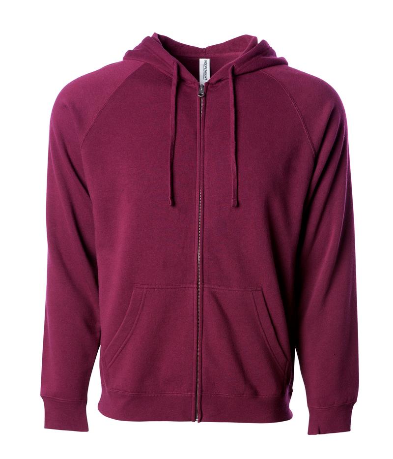 Independent Trading Unisex Special Blend Zip Hooded Raglan