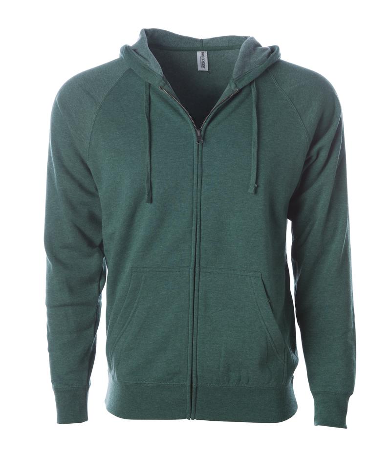 Independent Trading Unisex Special Blend Zip Hooded Raglan