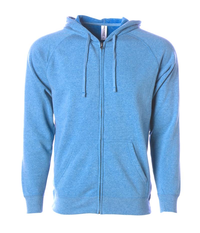 Independent Trading Unisex Special Blend Zip Hooded Raglan