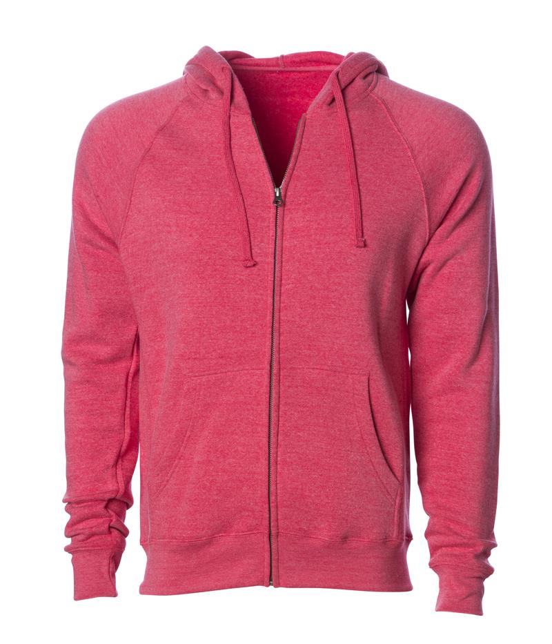 Independent Trading Unisex Special Blend Zip Hooded Raglan