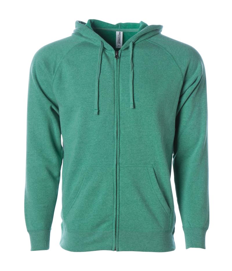 Independent Trading Unisex Special Blend Zip Hooded Raglan