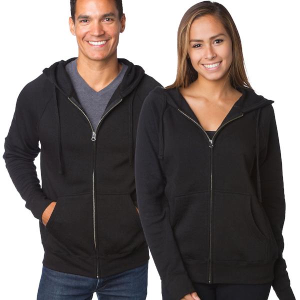 Independent Trading Unisex Special Blend Zip Hooded Raglan