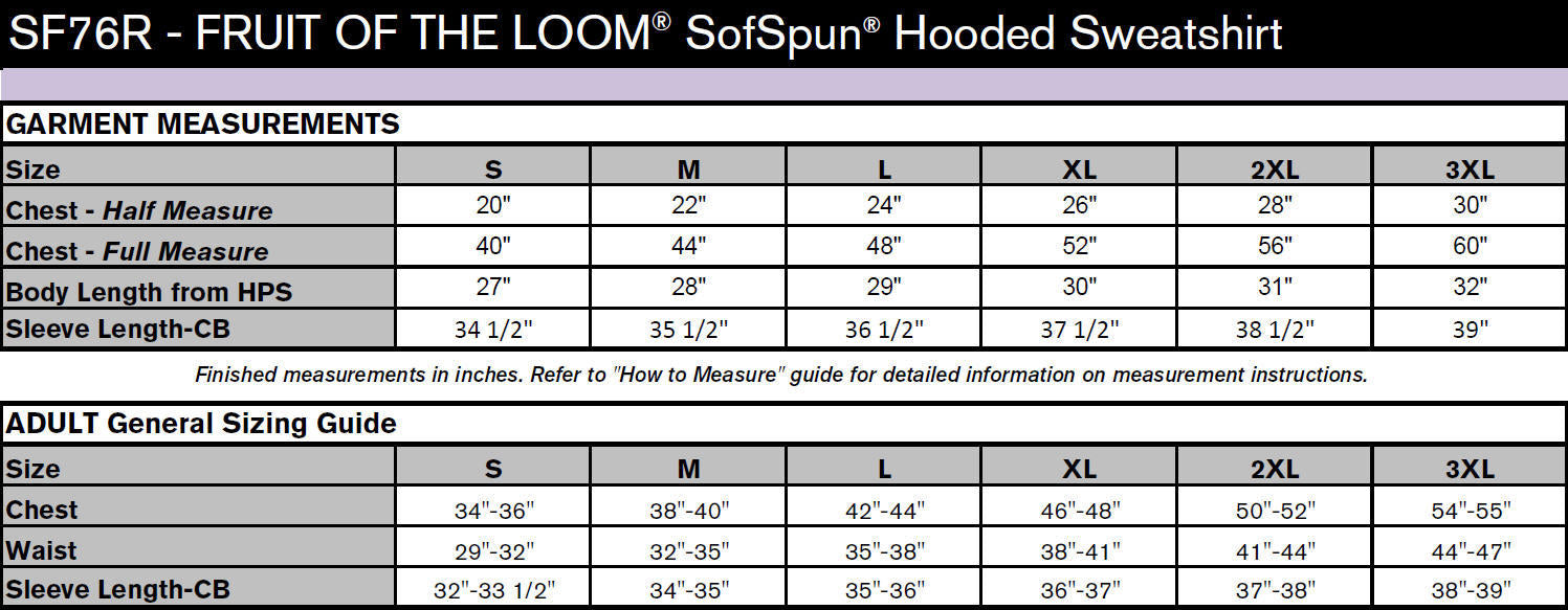 Fruit of The Looms® Sofspun® Hooded Sweatshirt