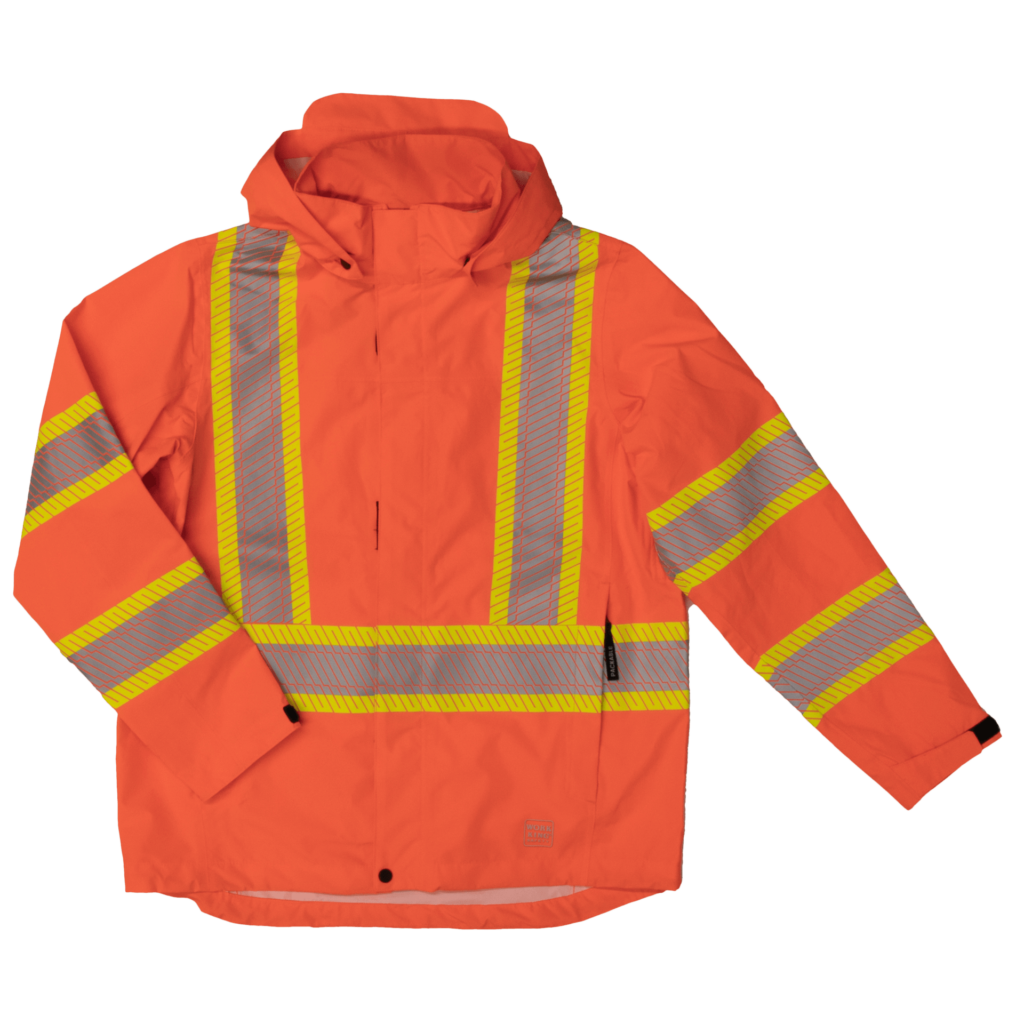 Work King® Hi-Vis Packable Rain Jacket SJ05