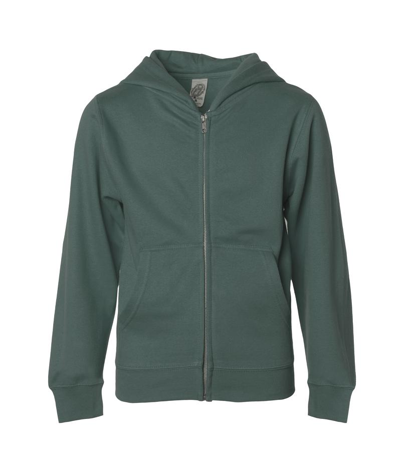 Independent Trading Midweight Zip Hooded Sweatshirt Youth