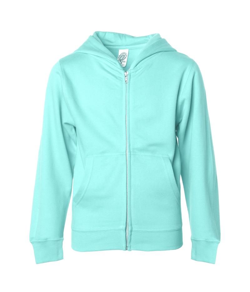 Independent Trading Midweight Zip Hooded Sweatshirt Youth