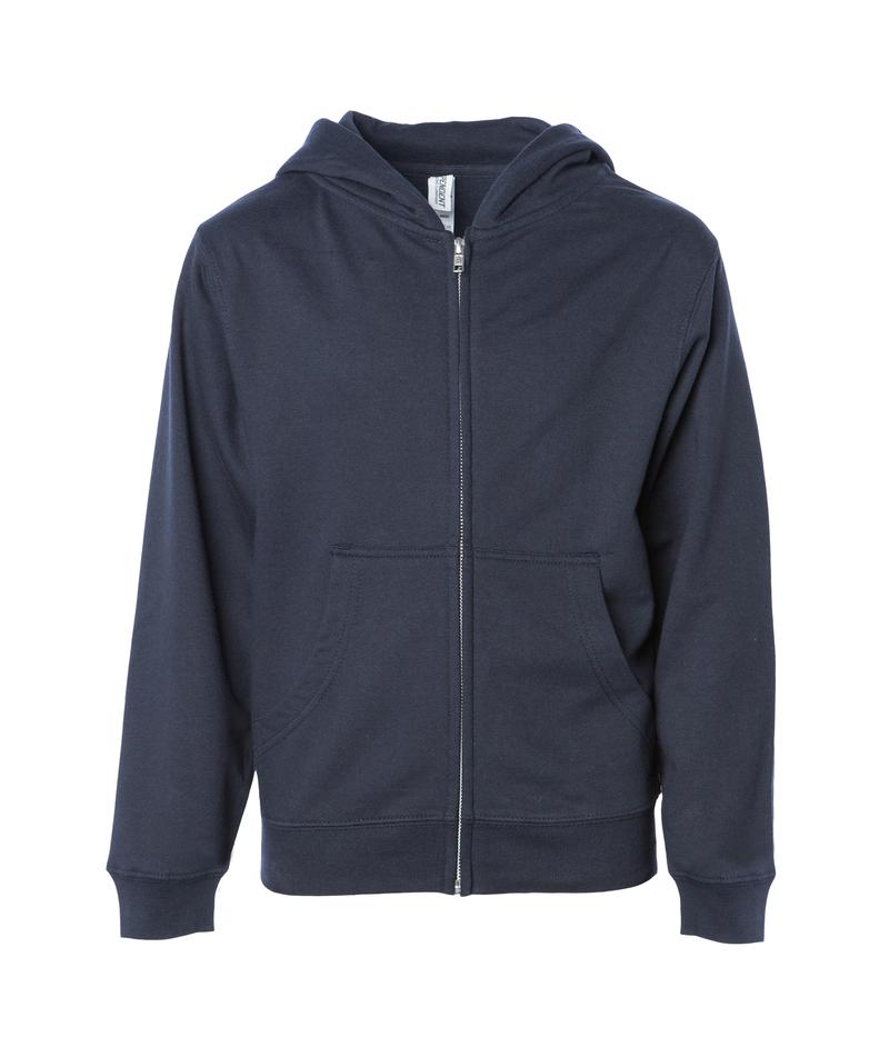 Independent Trading Midweight Zip Hooded Sweatshirt Youth