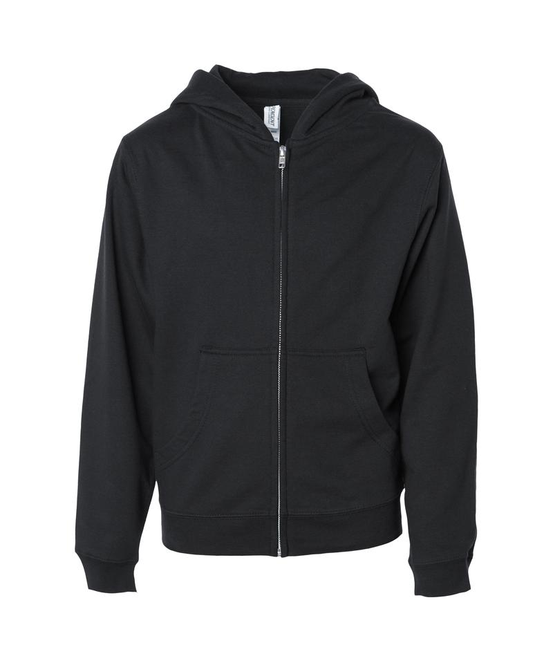 Independent Trading Midweight Zip Hooded Sweatshirt Youth