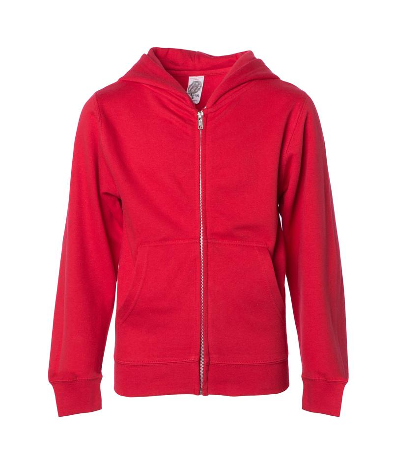 Independent Trading Midweight Zip Hooded Sweatshirt Youth