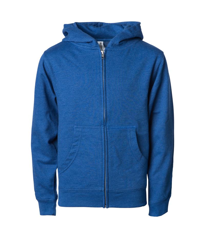 Independent Trading Midweight Zip Hooded Sweatshirt Youth