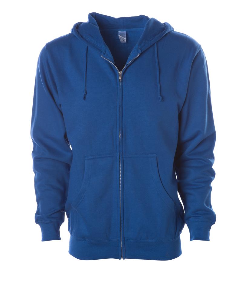 Independent Trading Midweight Zip Hooded Sweatshirt