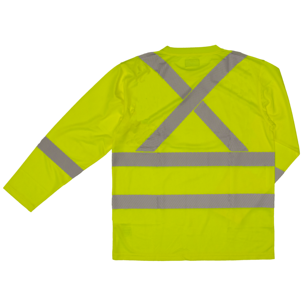 Work King® L/S Safety T-Shirt with Segmented Stripes ST08