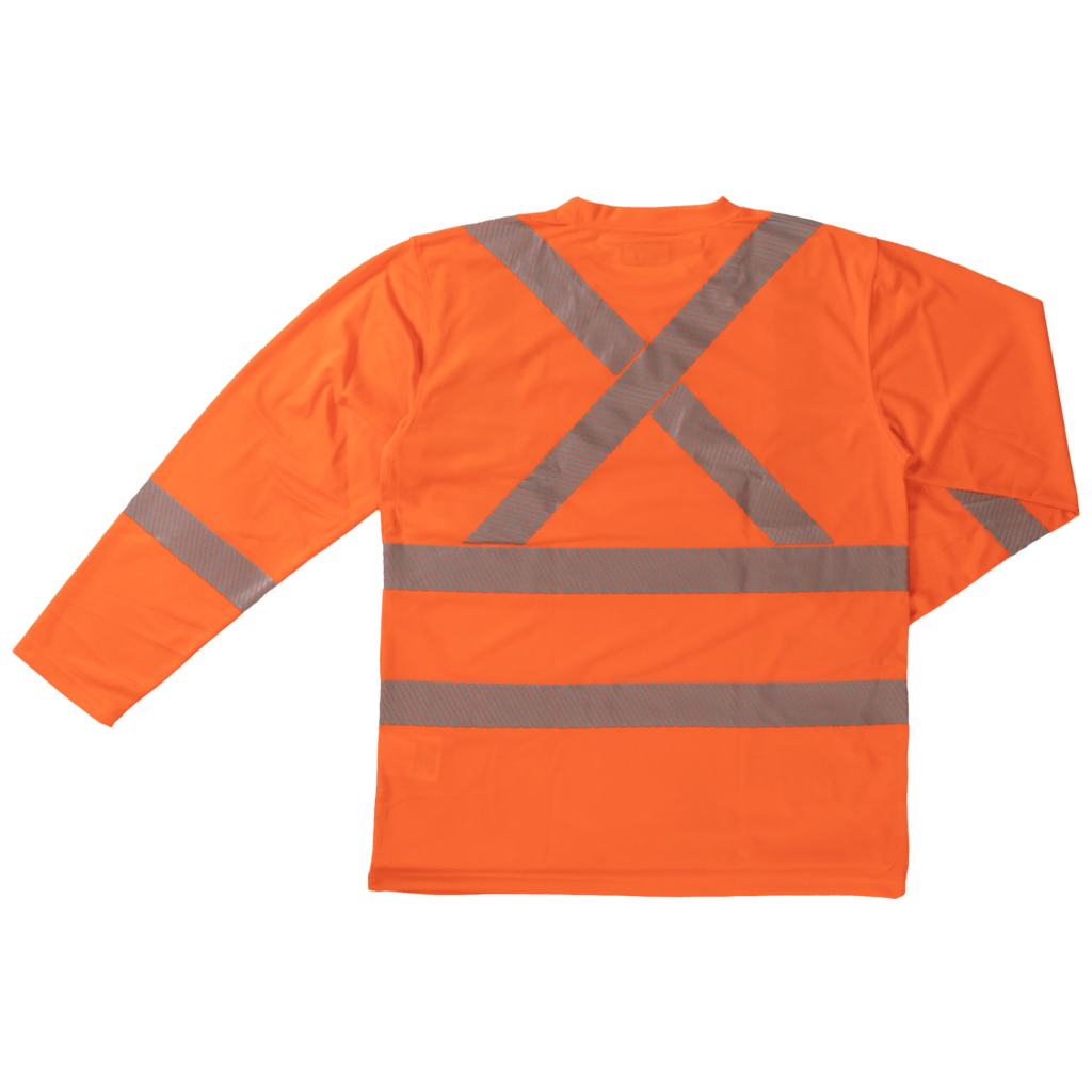 Work King® L/S Safety T-Shirt with Segmented Stripes ST08