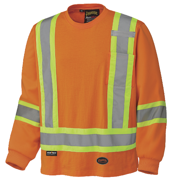 Pioneer® Hi-Viz Safety Long Sleeved Shirts 100% Cotton 6982